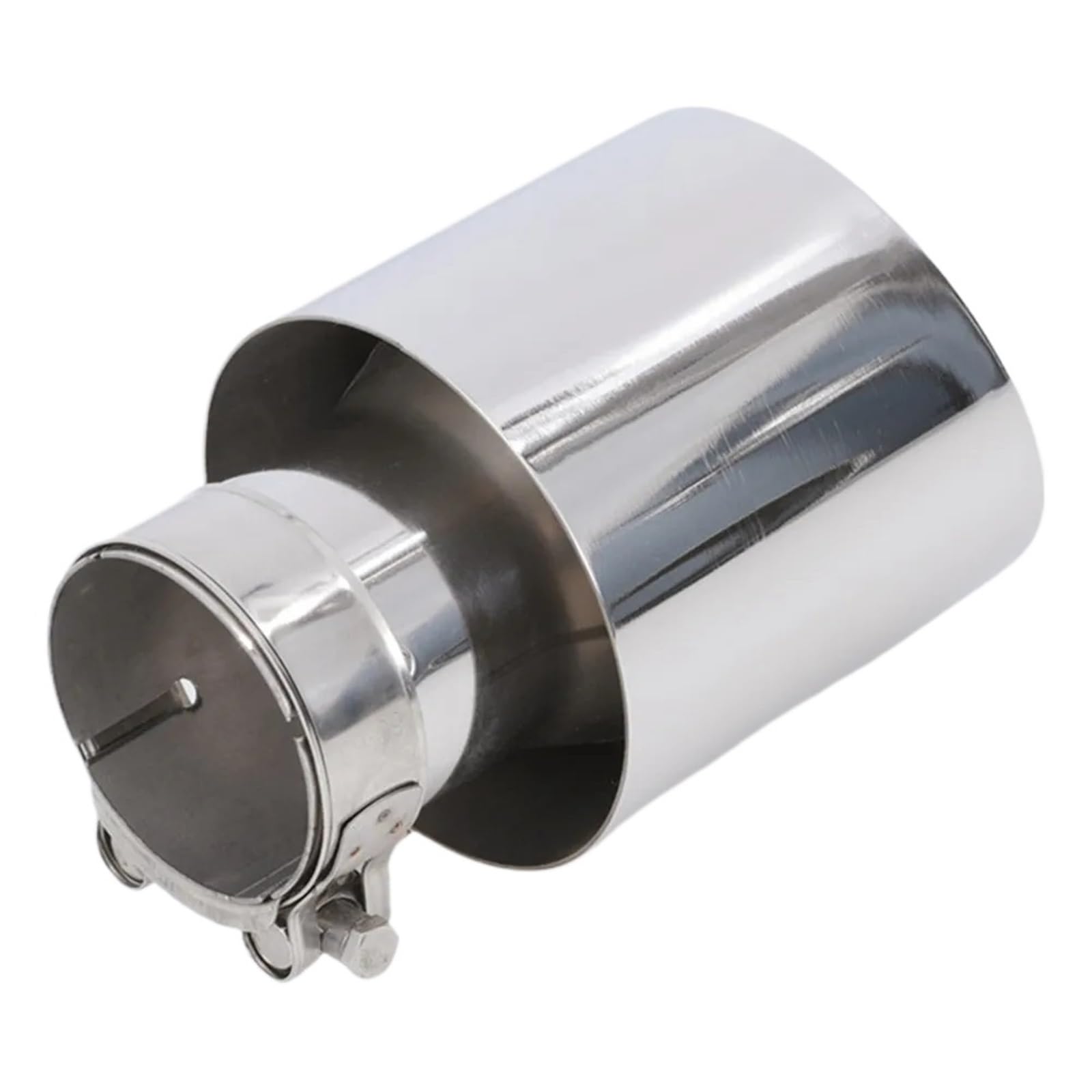 Tłumik końcowy 1 szt. 304 stal nierdzewna uniwersalny układ wydechowy koniec chromowana rura wydechowa samochodowa końcówka układ wydechowy samochodowy(IN 57MM OUT 76MM)