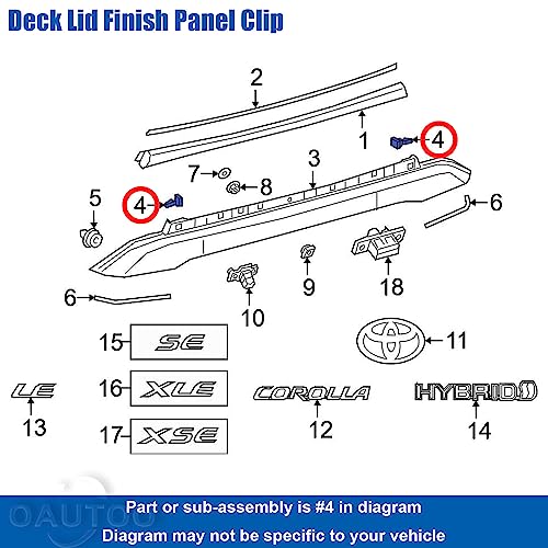 Retenedor de parachoques compatible con Toyota Prius, Rav4 y 4Runner 3