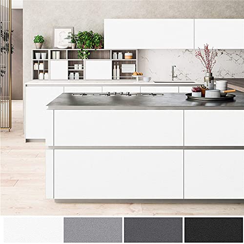 Papier peint vinyle mat gris clair 90 cm x 500 cm imperméable pour rénovation - 4