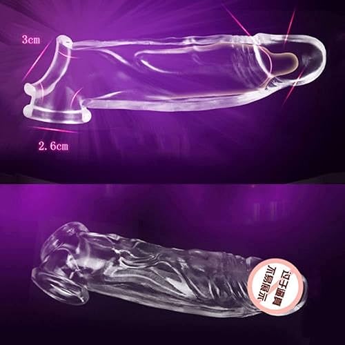 Miniatura 2 de Soft Texture Sleeve Extender Sheath for Men Male Enhancement Extension Sleeve Girth Best Gift (Transparent, 8 INCH+)