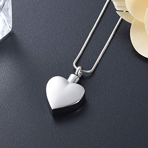 XSMZB I carry you with me Heart Cremation Jewelry for Ashes Pendant Holder Ashes for Pet/Human Stainless Steel Keepsake Memorial Urn Necklace3