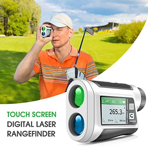 Dsfen Golf Rangefinder With Lcd Touch Screen 6X Magnification 600M / 800M Usb Rechargeable Range Finder Distance Meter With Speaker Slope Function Flag Locking Vibration #TOP4