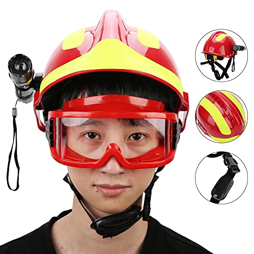 Casco de protección de bombero con faro para rescates seguros 8