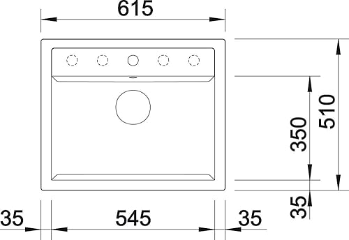 Miniatura 3 de BLANCO 514197 Dalago Kitchen Sink, Charcoal, 60 cm Unterschrank
