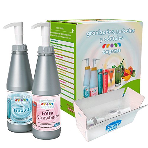 SABORES para granizado - 6 Botellas de 1 Litro concentrado = 138 Litros de granizado + 6 dosificadores Cover