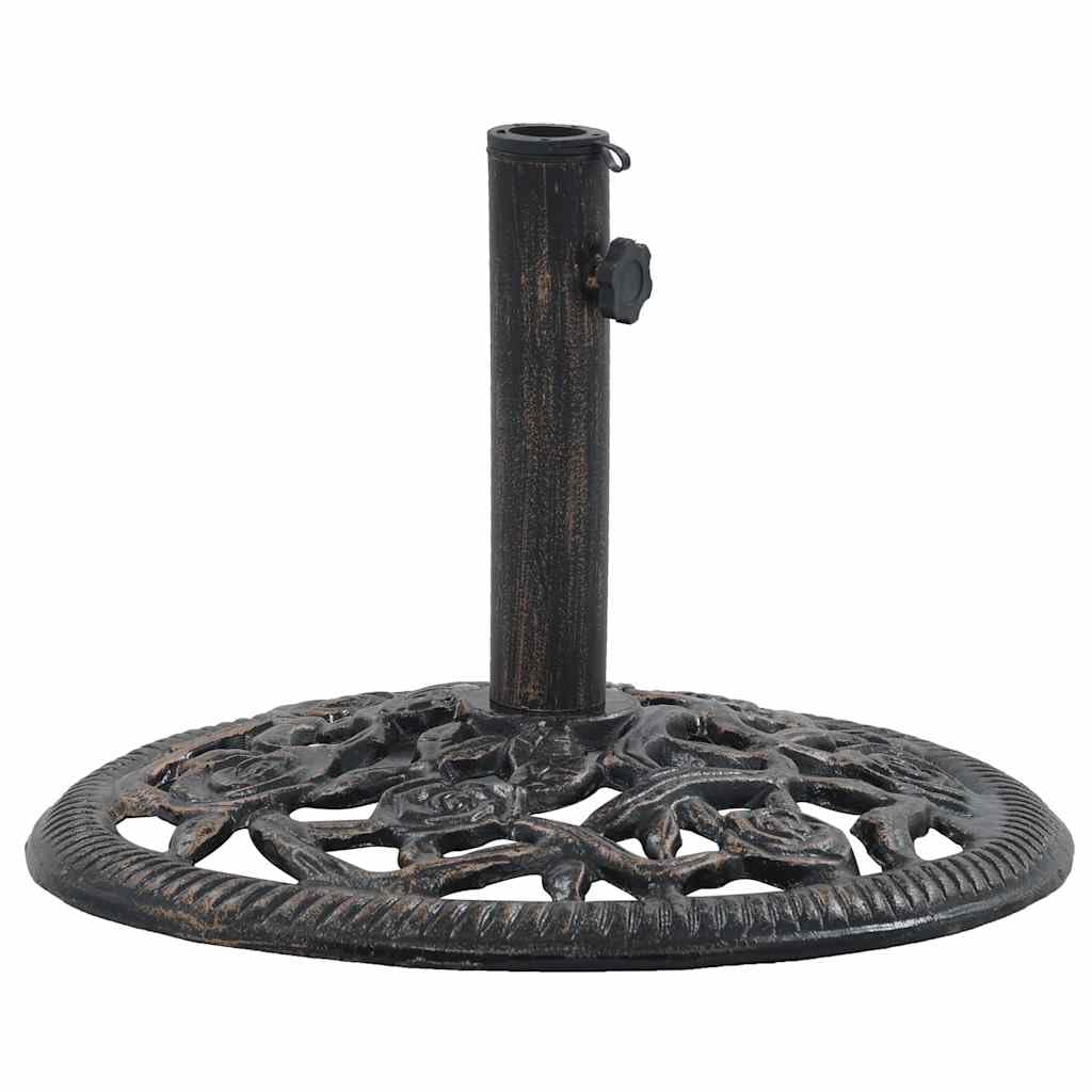 vidaXL Socle de Parasol Bronze 12 kg 48 cm Fonte