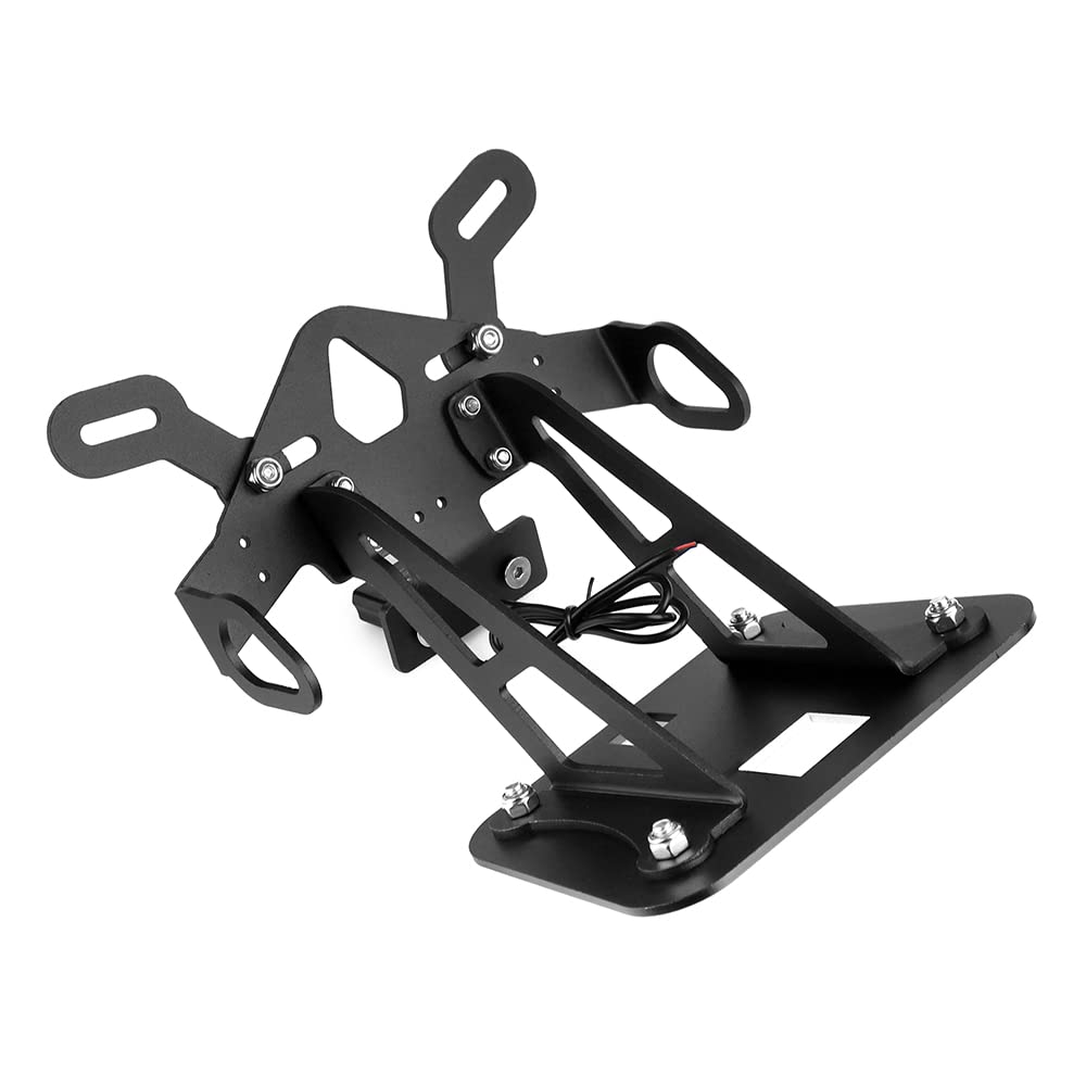 Supporto per targa, Porta Targa Moto,Portatarga Moto Con Luce per Yamaha MT03 MT-03 2019-2023
