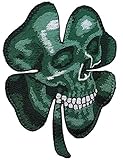 Harley Biker SKULL CLOVER Celtic Embroidered PATCH