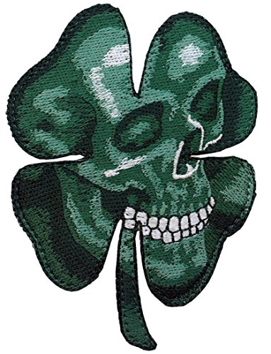 Main Street 24/7 Harley Biker Skull Clover Celtic Embroidered Patch