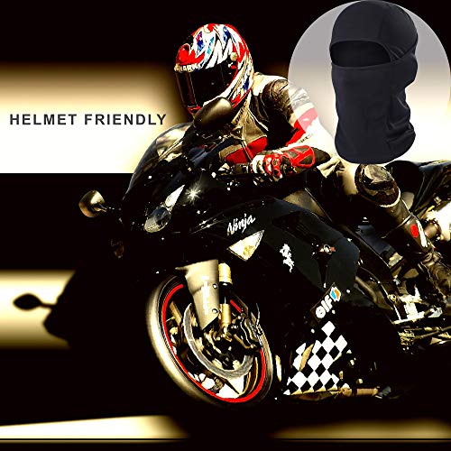 Eavacic Neck Gaiter Balaclava Face Mask,Outdoor Sports Face Mask Bandanas Ninja Mask Sun Uv Dust Protection For Men/Women Black #TOP5