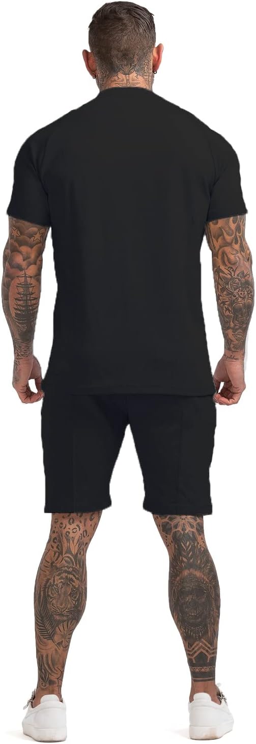 GINGTTO Mens Short Sets 2 Piece Outfits Fashion Summer Tracksuits Casual Set - Image 8