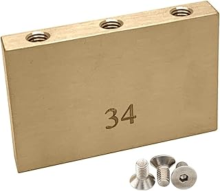 TUOREN Fat Brass Tremolo Block for Floyd Rose Electric Guitar Bridge (34mm)