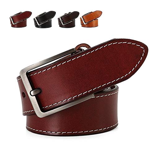 Ceinture en cuir pour hommes 105cm boucle rétro casual accessoire pantalon vintage