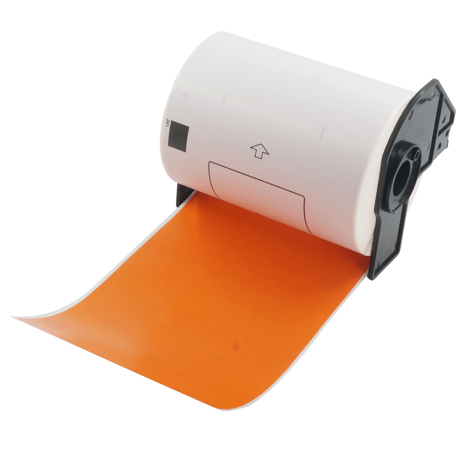 BETCKEY - Shipping Labels Replacement for Brother DK-1241 (4 in x 6 in), Compatible with Brother QL Label Printers [1 Rolls/200 Labels, Orange]