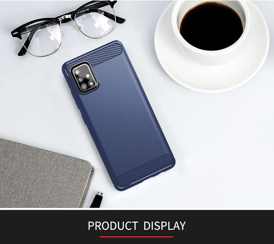 Image of Basic Case for Samsung Galaxy A71 (Carbon Fibre Blue)
