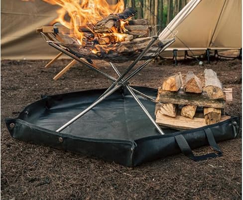 Camping Fireproof Mat Grilling Mat for Fire Pit Floor Barbecue Fireproof 100X90