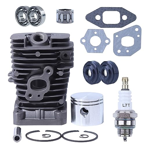 ➤【Compatibile Con】:Cilindro pistone decespugliatore adattabile per motosega Jonsered 2035 CS2137 CS2138.