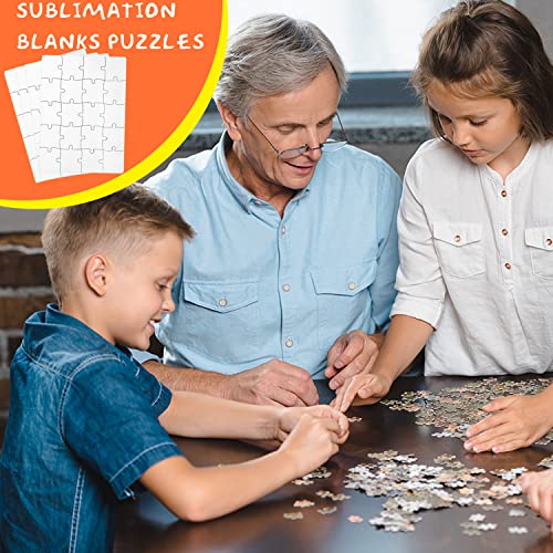 12 Sets Blank White Jigsaw Puzzles, Sublimation Puzzle Craft, White DIY Custom Puzzle para Sublimación A5 miniatura 7