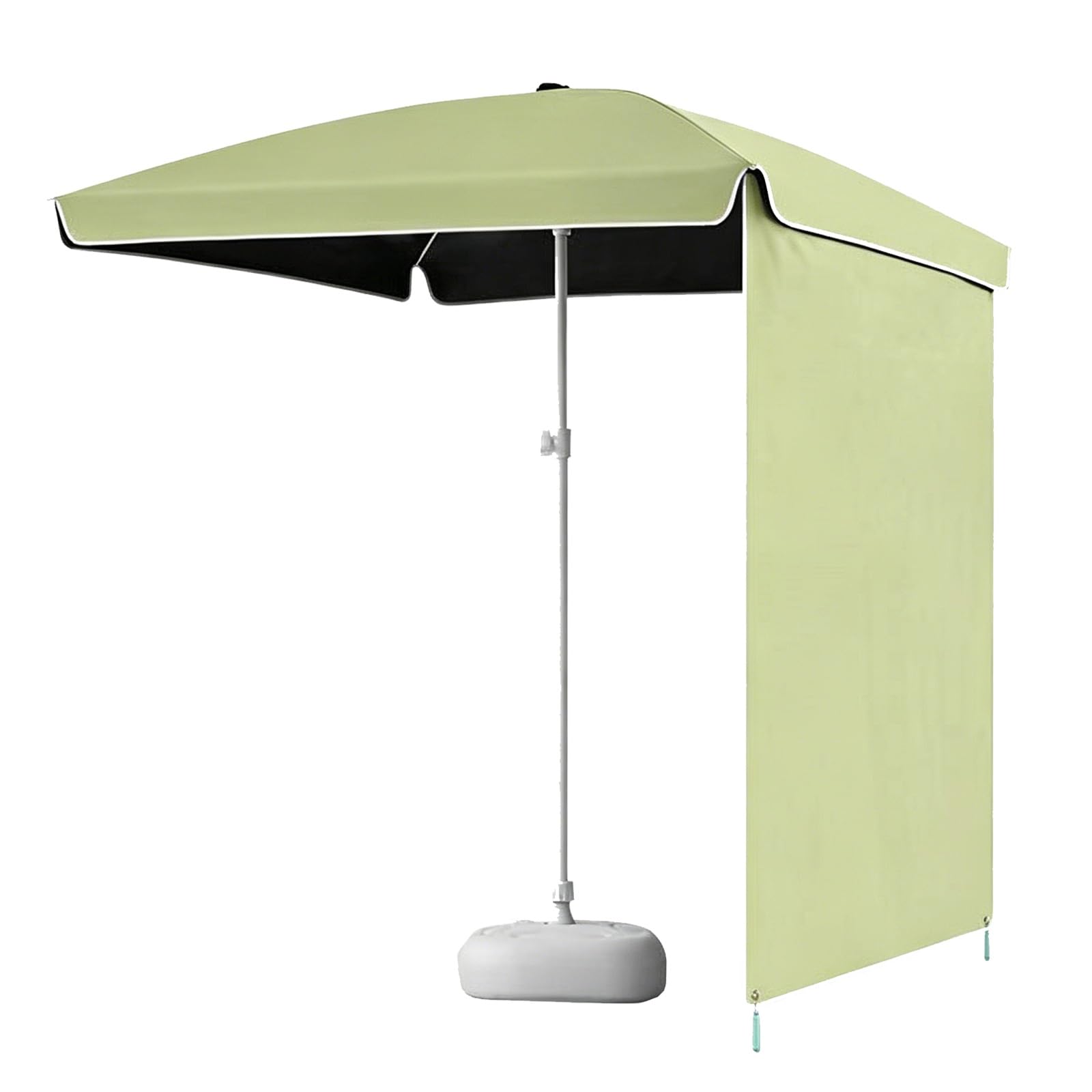 Duży Prostokątny Parasol Tarasowy Z Boczną Zasłoną I Podstawą, Ochrona Przed UV, Wodoodporna Tkanina, Na Podwórko Tylne, Plażę, Camping, Parki, Ogród I Kawiarnie