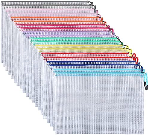 5x A4 Dokumententaschen Wasserdicht - Reißverschluss Taschen Orange