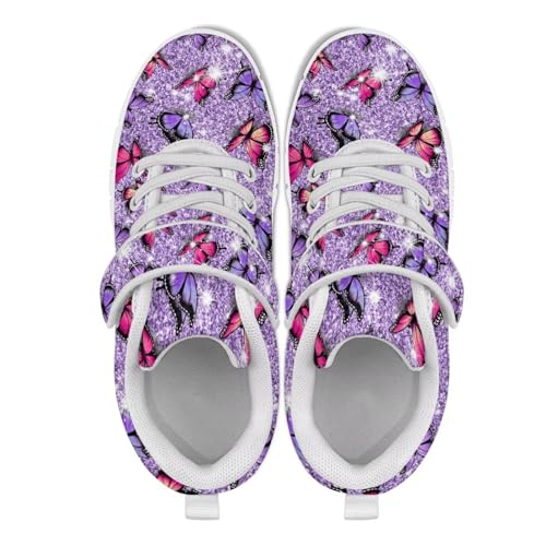 Girls Butterfly Athletic Sneaker for Kids Hiking Shoe Tennis Fitness Shoes Walking Strap Sneakers2