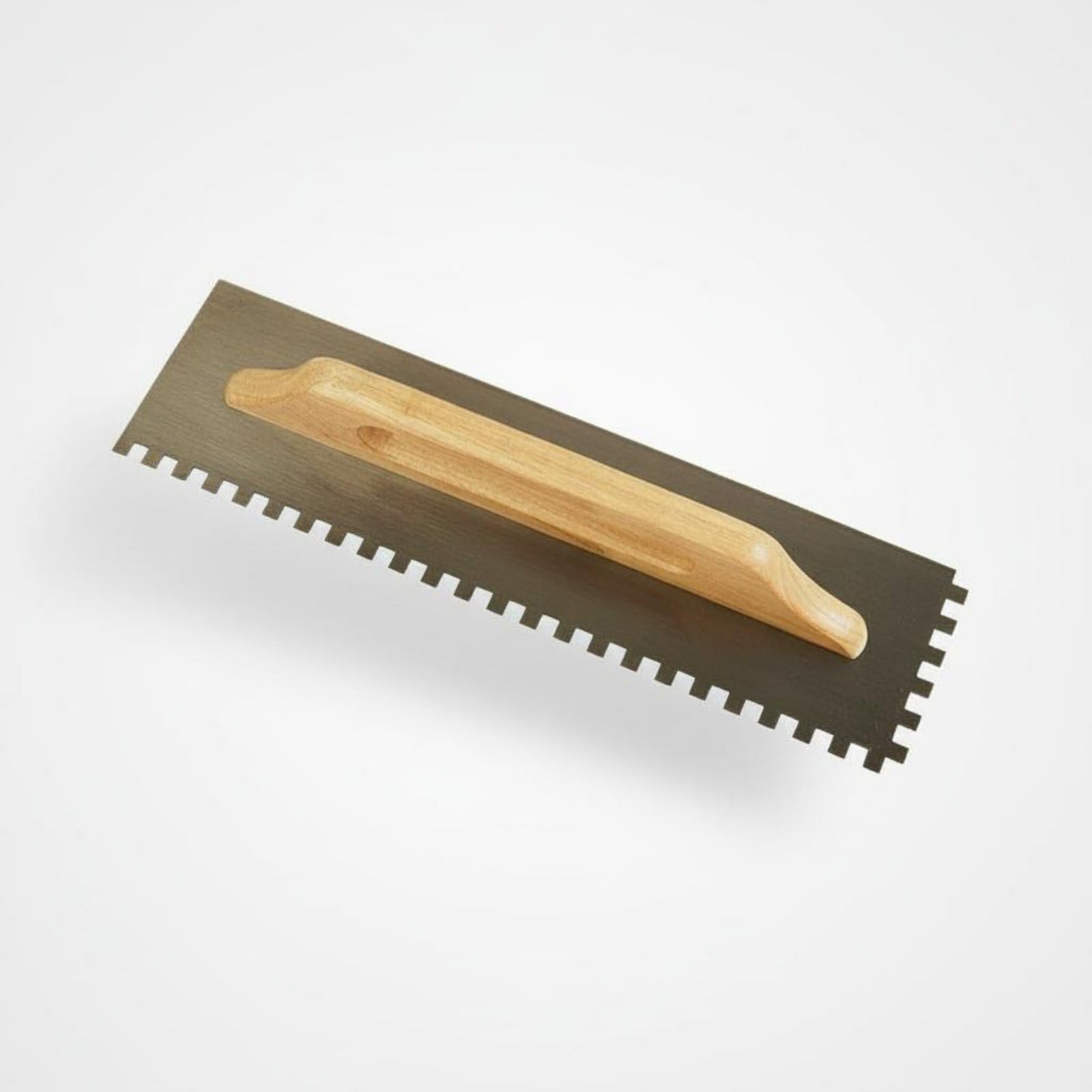 predolo Frattone Dentato Acciaio Al Carbonio Cazzuola Dentata Impugnatura Confortevole Spatola per Colla per Piastrelle Piastrellisti, 60CM, Senza Denti