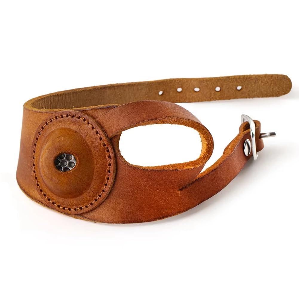 Pinafresa Sewn Leather Thimble Hand Protector, Left/Right Hand Anti-Slip, Hand-Embroidered Protective Gloves Left