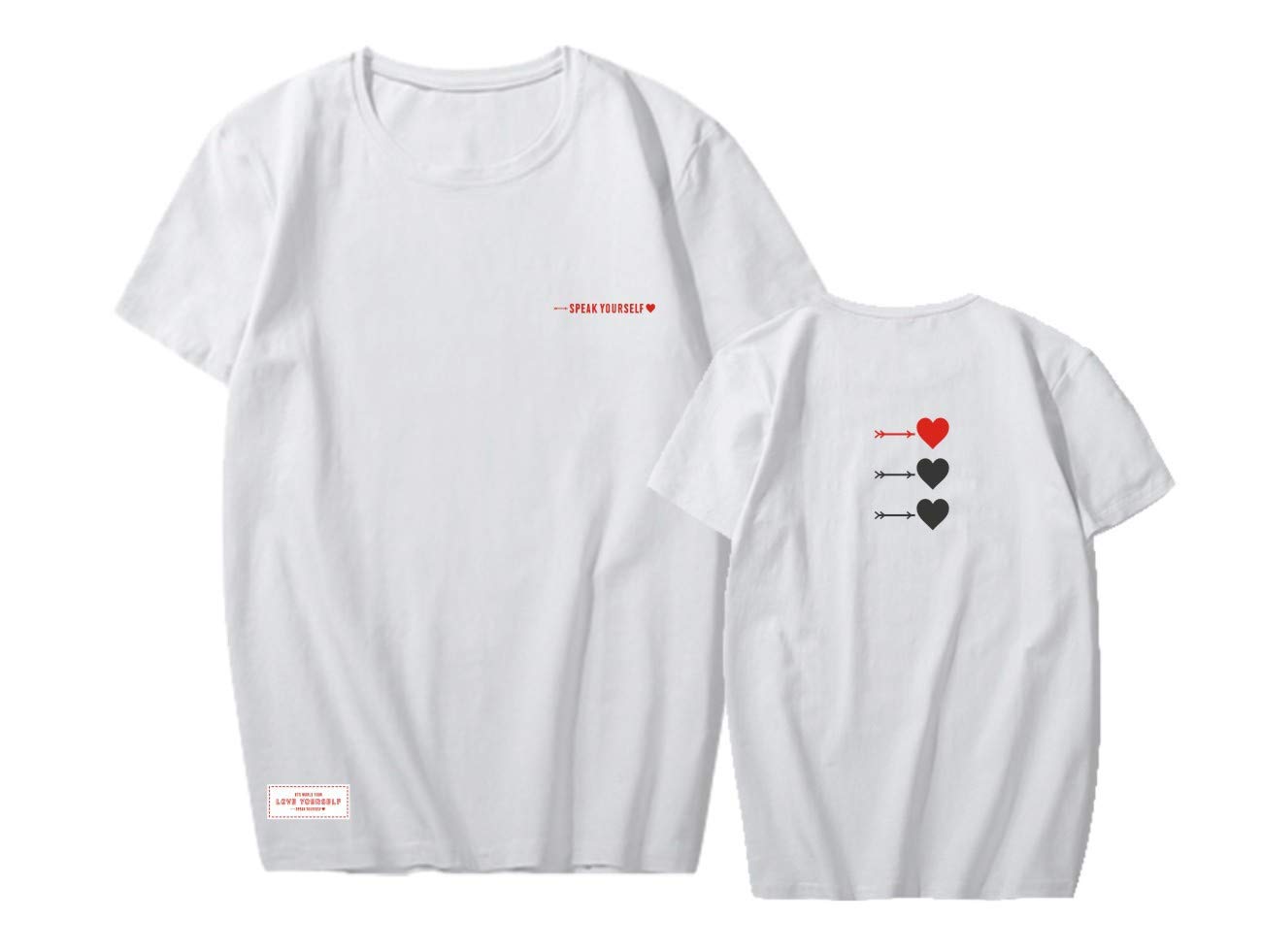 BTS Kpop Speak Yourself Printed T-shirt Cotton Basic Tee Unisex Sports Tops
