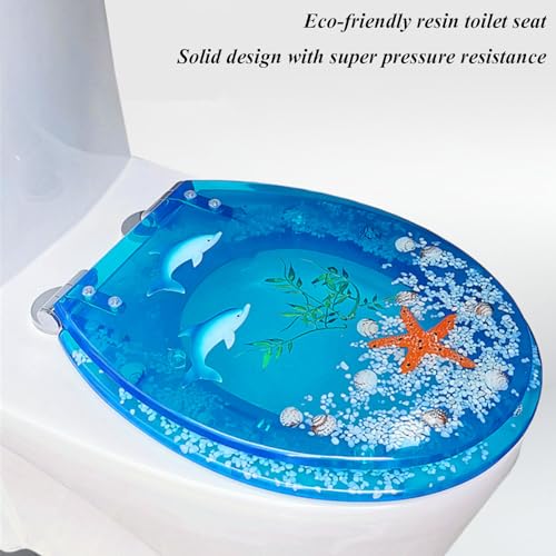 Lunette de WC standard allongée transparent abattant toilettes clipsable
