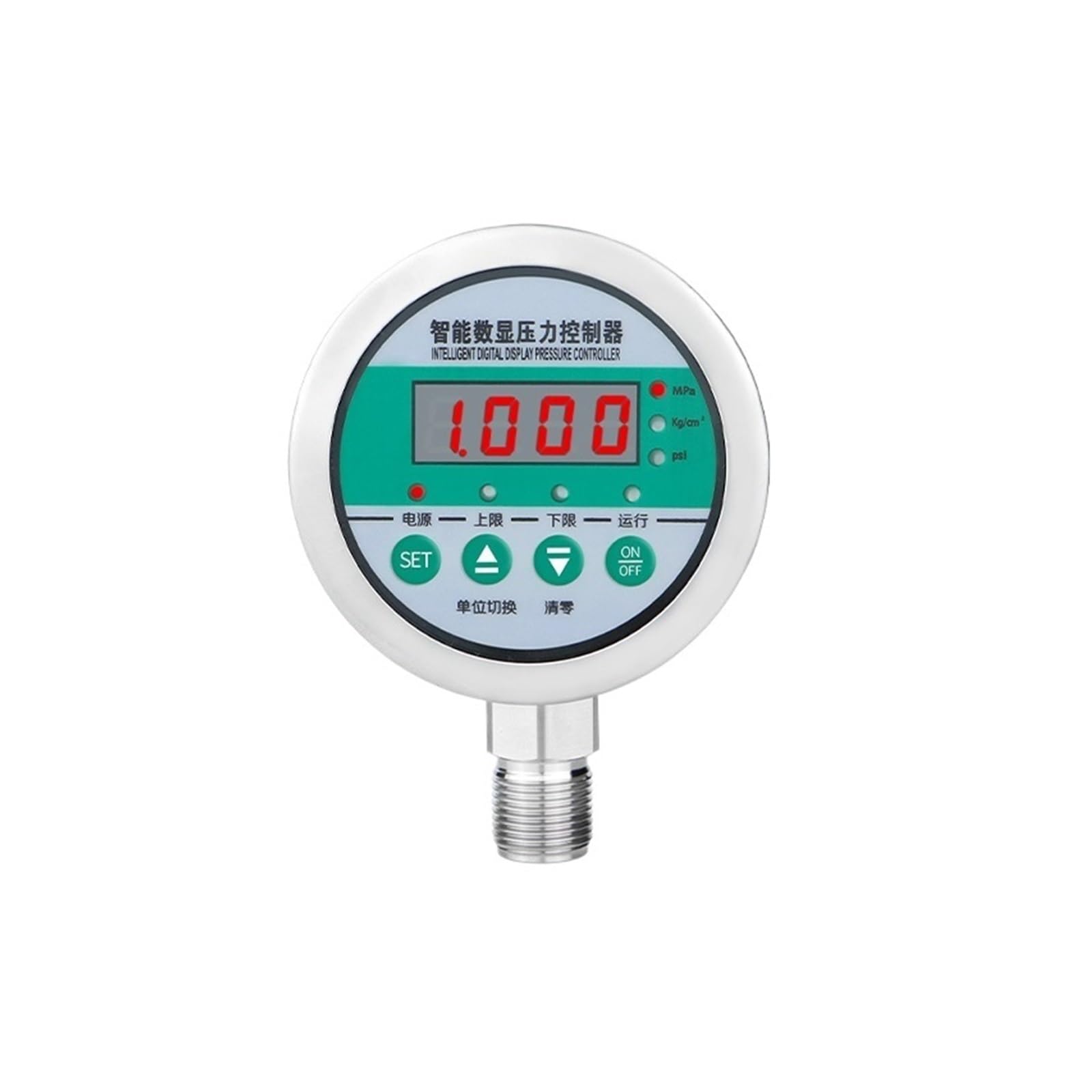 Ciśnieniomierz, Cyfrowy manometr 80mm 24V sterowanie ze stali nierdzewnej, przełącznik ciśnieniowy sprężarki oleju On-line i Off-line(M20-1.5 Bottom,0-2.5MPa)