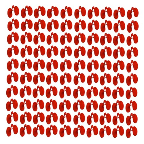 LCEVCQCQ Chicken Duck Glasses Red Chicken Tools Plastic（50/100/150/200pc） 100pc red
