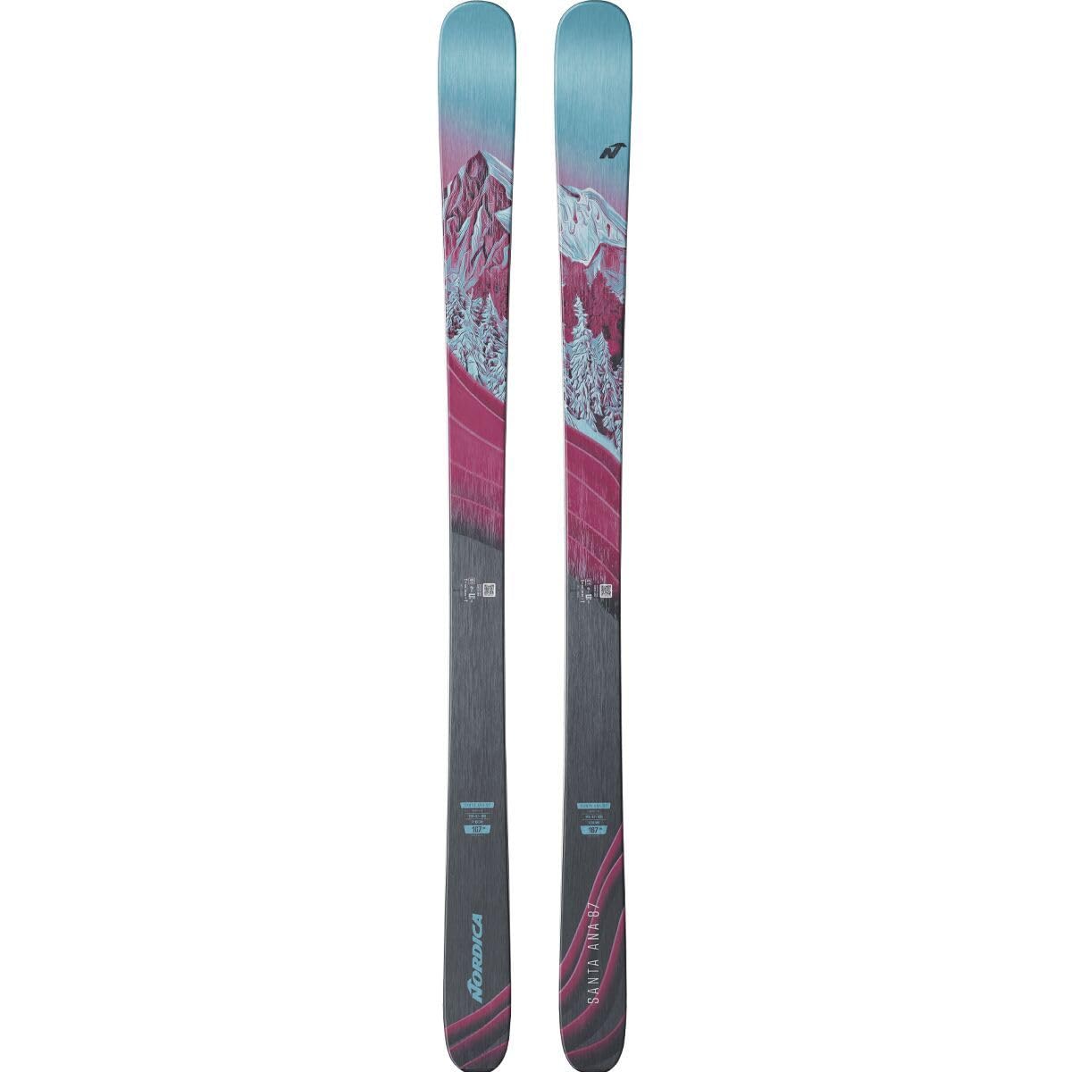 Nordica Santa Ana 87 Women's All Mountian Skis, Blue/ Purple