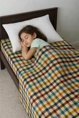 Image of CRAZYWEAVE 100% Cotton Bedsheet for Single Bed | Soft Breathable Cotton Bed Sheet | Comfortable All-Season Bedding | Durable & Skin Friendly Bed Sheet for Home & Hotel Use (Multicolor)