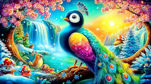Puzzle de 1000 piezas para adultos pavón, un juego educativo clásico y gran elemento decorativo