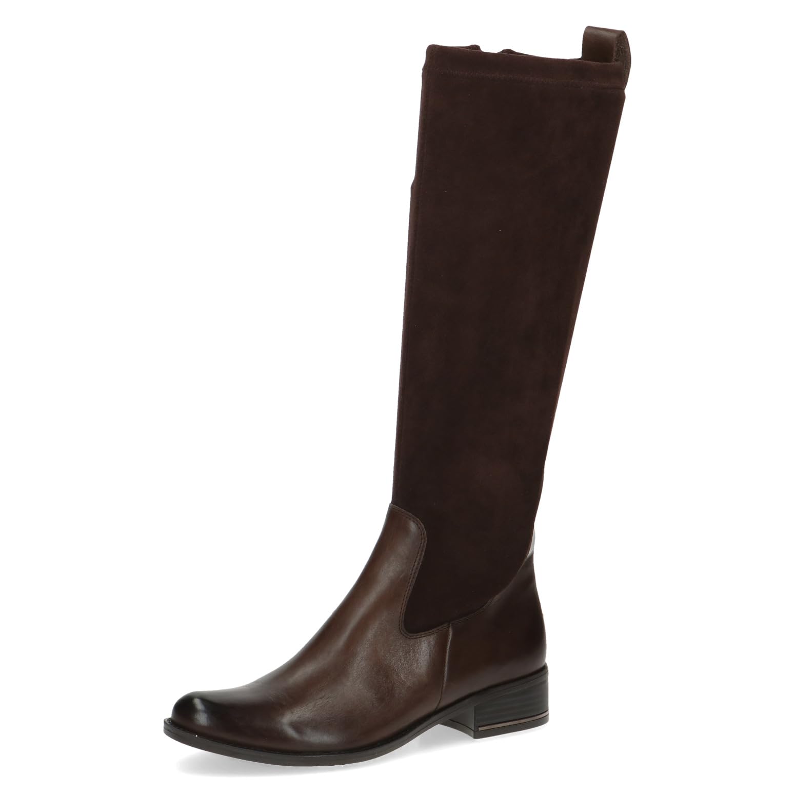 Caprice Women's high boots with heel round toe block heel, Brown (Dk Brown Comb), 5.5 UK