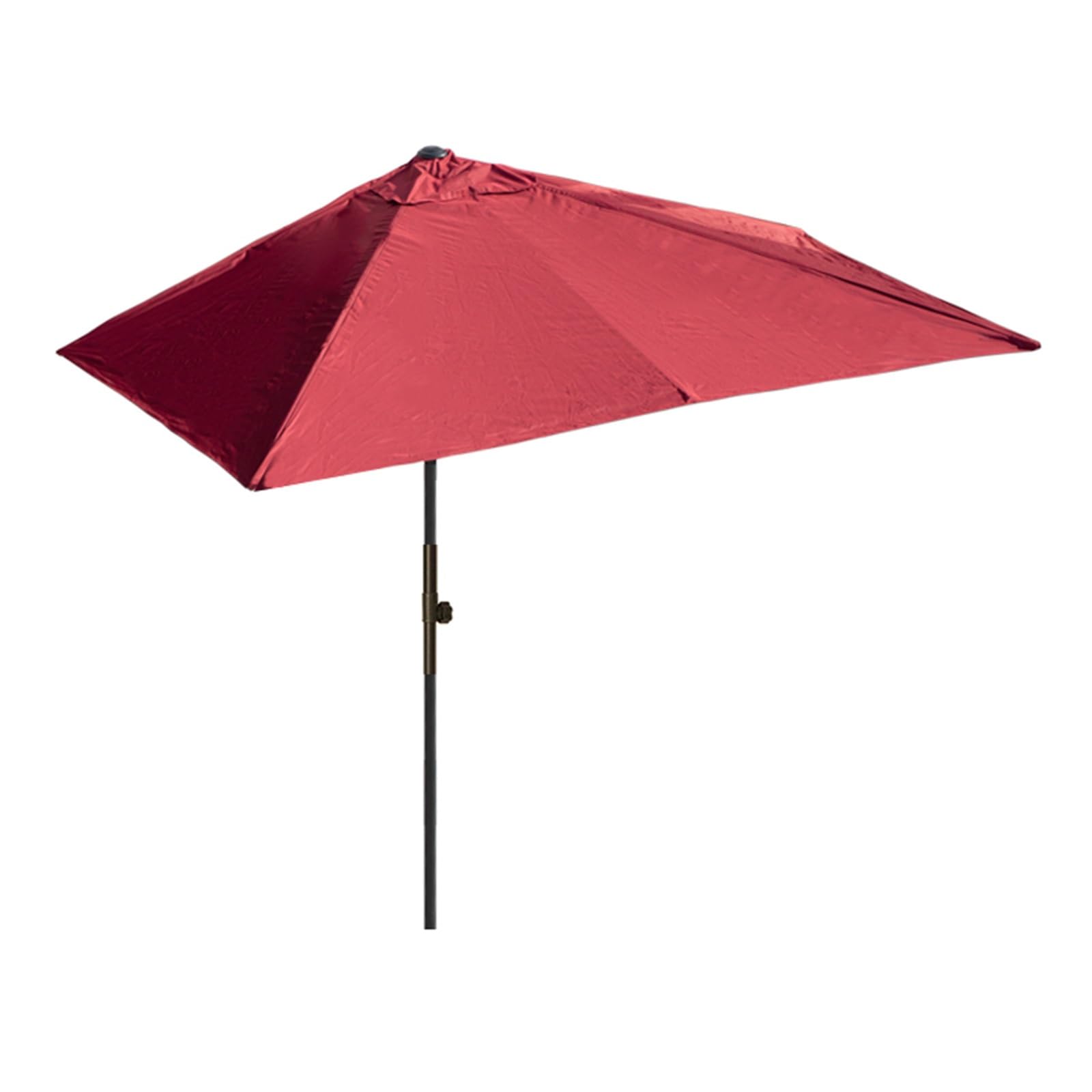 Prostokątny parasol tarasowy z 5 żebrami i stalowym drążkiem, przenośne półparasole na zewnątrz, odporny na słońce, wodoodporny parasol ogrodowy, duży, poliester, do ogrodu, na podwórko,