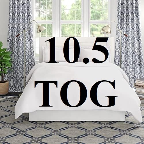 NAUSHA.HOME All Seasons Duvet, Anti-Allergy, Extra Thick Hollowfibre, Multiple Tog Ratings, UK-Made (10.5 Tog, Single)