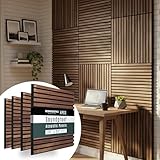RT60X Soundproof Wall Panels for Recording Studio Acoustical Treatments – 4 Pack 24'x24'x1' UV-Coated, Fire-Retardant, Sound Dampening, Acoustic Diffusion Wood Tiles for Gaming Room Decor