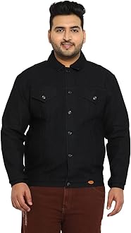 Urbano PlusMen's Regular Fit Washed Full Sleeve Denim Jacket