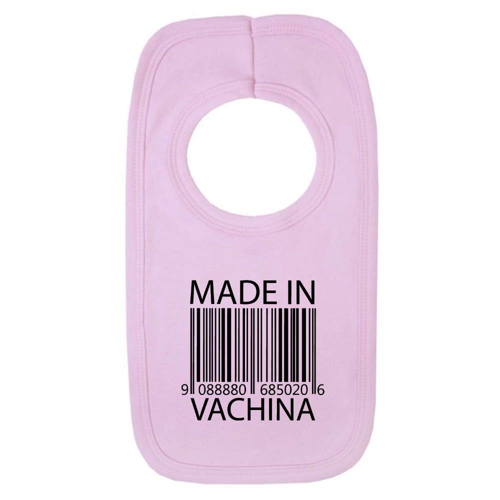 Kickass Tees Made in Vachina 1 Baby Bib One Size Pink Funny Naughty Cute New Born Gift Present
