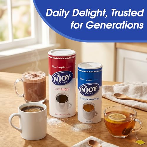 Image of N'Joy Non Dairy Coffee Creamer, 6 Canisters (12 oz each) with EZ Pour Spout