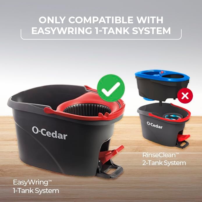 O-Cedar EasyWring Deep Clean Refill (1-Pack) | 40% More Cleaning Power | Microfiber Mop Refill Compatible with O-Cedar EasyWring Spin Mop & Bucket System