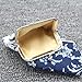 1 Pc Blue and white Kiss Lock Coin Purses, Vintage Clutch Bag Buckle Coin Purses Small Pouch Mini Wallets Travel Makeup Bag for Women
