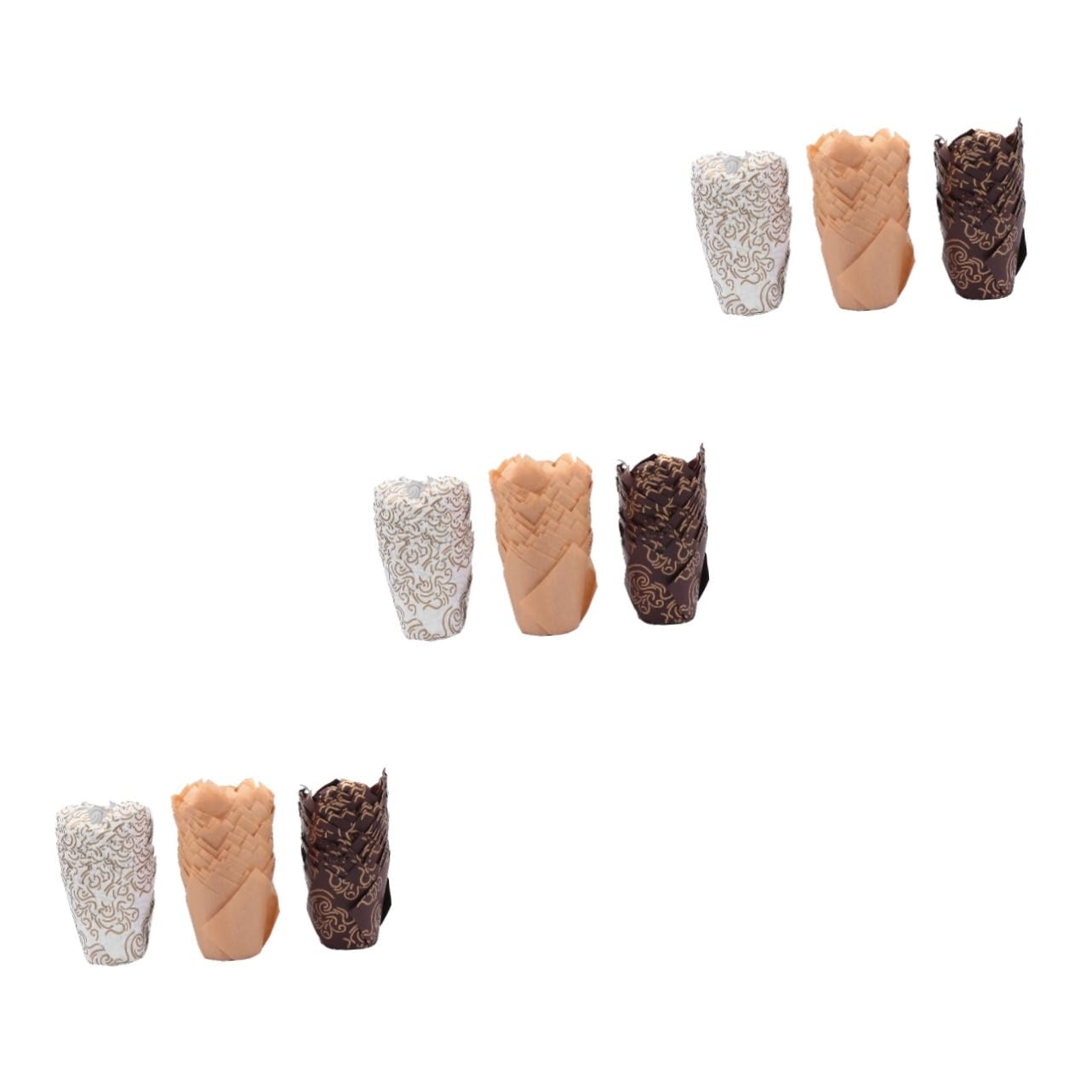 MAGICLULU Lot De 3 Moules À Muffins Accessoires Pour Gâteaux Gobelets En Papier Huilé Pour Événements 150 Pièces X 3