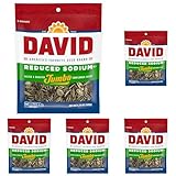 David's Sunflower Seeds, Reduced Salt, 5.25 oz, Packaging may vary (Pack of 5)