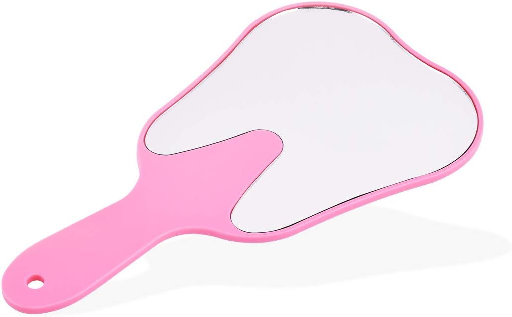 ANNWAH Cute Tooth Shaped Mirror - Handheld Makeup Mirror with Handle for Women & Kids - Lightweight & Smooth