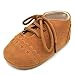 Dukars Baby Boys Girls Soft Sole Moccasins Lace-up Infant Toddler Shoes Sneaker (Brown 2)