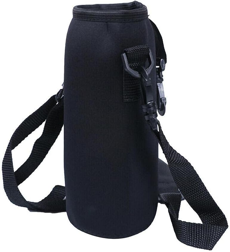 Water Bottle Carrier Bag Case,Insulated Neoprene Water Bottle Holder Pouch Insulation Warm Cover,with Adjustable Shoulder Strap & Hook,for Stainless Steel/Glass/Plastic Bottles(750ML 1000ML)