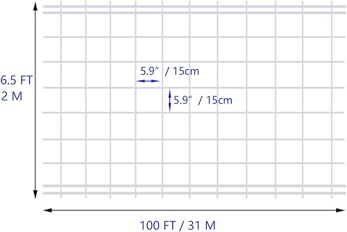 Miniatura 2 de Red de enrejado blanco de 6.5 x 100 pies de alta resistencia para jardín de polipropileno para plantas trepadoras, frutas, flores