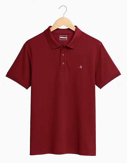 TOLLFREE Men's Half Sleeve Soild Casual Regular Fit T-Shirt | Polo Tshirt for Men